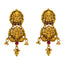 22K Gold Temple Bridal Necklace Set w/ Emerald, Ruby, Pearl (38.3 g)