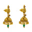 22K Gold Temple Bridal Necklace Set w/ Emerald, Ruby, Pearl (37 g)