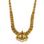 22K Antique Gold Temple Necklace w/ Emerald, Ruby (69.5g)