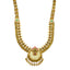 22K Yellow Gold Temple Necklace w/ Emerald, Ruby. CZ (71.3g)