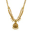 22K Yellow Gold Temple Necklace Set w/ Emerald, Ruby, CZ (66.1g)