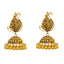 22K Antique Gold Jhumka Earrings w/ Ruby, CZ (7.1g)