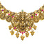 22K Gold Temple Bridal Necklace Set (E-7.1g)