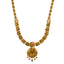 22K Gold Antique Temple Bridal Necklace Set with Ruby & CZ (45.8g)