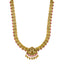 22K Antique Gold Temple Necklace Set w/ Ruby (70.1g)