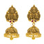 22K Antique Gold Temple Necklace Set w/ Ruby (70.1g)