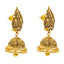 22K Antique Gold Temple Temple Earrings (14.4g)