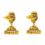 22K Yellow Gold Temple Jhumka Earrings with Ruby (6.5g)