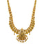 22K Antique Gold Bridal Temple Necklace Set w/Ruby (73.8 grams)