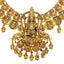 22K Antique Gold Bridal Temple Necklace Set w/Ruby (73.8 grams)