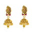 22K Gold Antique Lakshmi Necklace Set w/ Emerald, Ruby & CZ (86.2g)