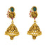 22K Gold Antique Lakshmi Necklace Set w/ Emerald, Ruby, CZ (63.2g)