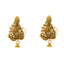 22K Gold Temple Bridal Necklace Set with Ruby, Emerald & CZ (52.2g)