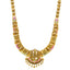 22K Gold Temple Bridal Necklace Set w/ Emerald, Ruby (82.3 grams)