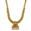 22K Antique Gold Temple Ruby Bridal Necklace Set (82.6 grams)