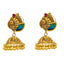 22K Yellow Gold Jhumka Earrings with Ruby (9.6g)
