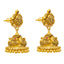 22K Yellow Gold Jhumka Earrings with Ruby, CZ (10.5g)