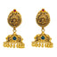 22K Antique Gold Jhumka Earrings with Ruby, CZ (12.5g)