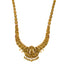 22K Antique Gold Temple Necklace Set w/ Ruby (68.8g)