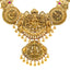 22K Antique Gold Temple Bridal Necklace w/ Ruby (98.9 grams)