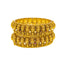 22K Gold Antique Temple Bangle Pair Size 2.6 w/ Ruby & Pearl (44.3g)