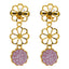 22K Yellow Gold Fancy Necklace Set w/ CZ & Enamel (35gm)