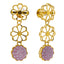 22K Yellow Gold Fancy Necklace Set w/ CZ & Enamel (35gm)