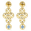 22K Yellow Gold Fancy Necklace Set w/ CZ & Enamel (24gm)