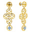 22K Yellow Gold Fancy Necklace Set w/ CZ & Enamel (24gm)