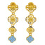 22K Yellow Gold Fancy Necklace Set w/ CZ & Enamel (23gm)