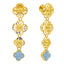22K Yellow Gold Fancy Necklace Set w/ CZ & Enamel (23gm)