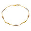 22K Multi-Tone Gold Beaded Bracelet (2.8gm)