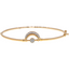 18K Yellow Gold 0.14CT Diamond Bangle, Size 2.6 (5.58 grams)