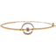 18K Yellow Gold 0.14CT Diamond Bangle, Size 2.6 (5.58 grams)