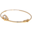 18K Yellow Gold 0.14CT Diamond Bangle, Size 2.6 (5.58 grams)