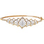 18K Yellow Gold 1.37CT Diamond Openable Bangle, Size 2.6 (11.39 grams)