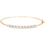 18K Yellow Gold 0.57CT Diamond Bangle, Size 2.6 (5.57 grams)