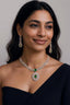18K Yellow Gold, Emerald, & 0.34 CT Diamond Necklace Set (16.1 grams)