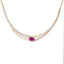 18K Yellow Gold 1.80CT Diamond & Amethyst Necklace Set (19.45 grams)