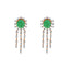 18K Gold, 2.62ct Diamond Necklace Set with Emeralds (17.45 grams)