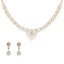 18K Yellow Gold & Diamond Necklace & Earrings Set (19.81 grams)