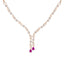 18K Rose Gold & 1.25 CT Round Diamond Necklace (12.84 grams)
