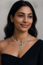 18K Rose Gold, 1.59ct Diamond & Emerald Necklace (14.76 grams)