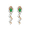 18K Rose Gold, 1.24ct Diamond Necklace Set with Emeralds (15.62 grams)