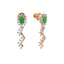 18K Rose Gold, 1.24ct Diamond Necklace Set with Emeralds (15.62 grams)