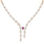 18k Rose Gold, 1.44ct Diamond & Ruby Necklace (11.71 grams)