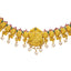22K Yellow Gold Vaddanam Waist Belt w/ Emerald, Ruby, CZ & Pearls (152.5gm)