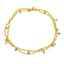 22K Yellow Gold & CZ Beaded Anklet Pair (12 grams)