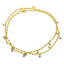22K Yellow Gold & CZ Anklet Pair (12 grams)