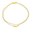 22K Two-Tone Gold Beaded Anklet Pair (8.2 grams)